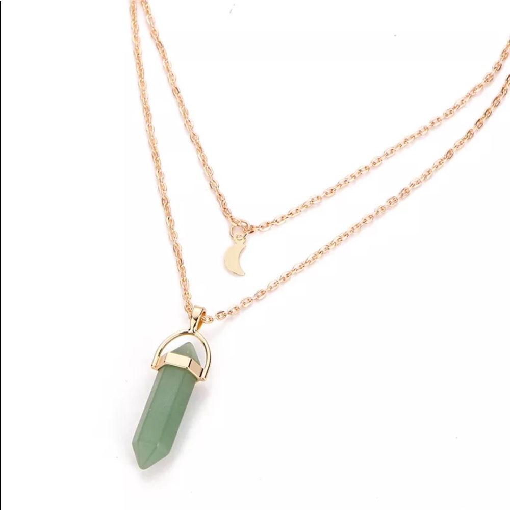Multi-layer Crystal Quartz Necklace - Picture 6 of 7